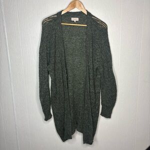 ASOS Only Carmakoma green cardigan sweater size small